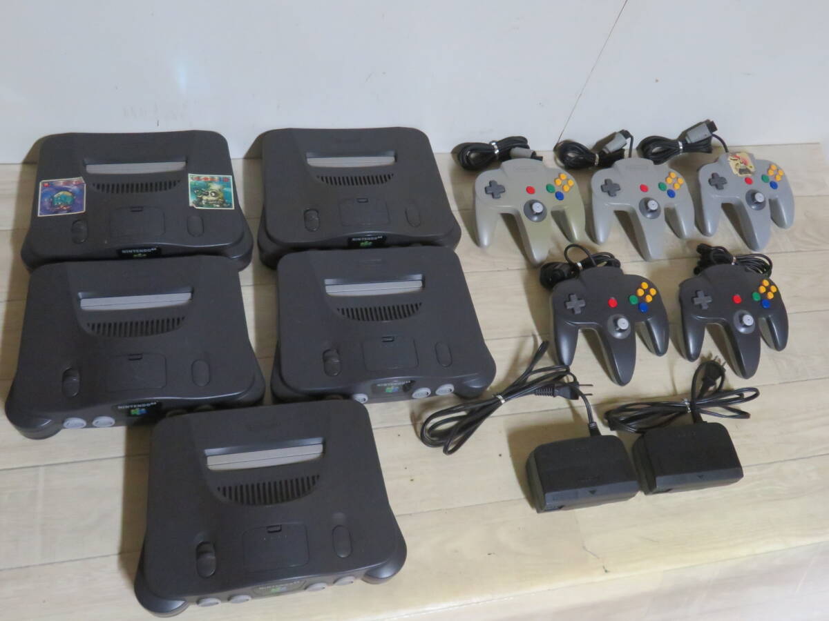 美品多数! Nintendo ニンテンドー64 NUS-001 本体×5台 美品多数! Nintendo ニンテンドー64 NUS-001 本体×5台