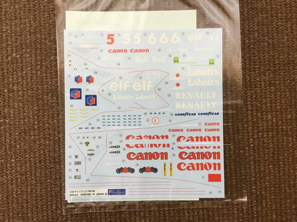 □1/20 フジミ ウィリアムズ FW14B (グランプリ選択式)+α □1/20 フジミ ウィリアムズ FW14B (グランプリ選択式)+α