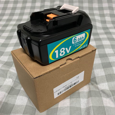 【送料込】マキタ互換 18V バッテリー BL1860B 6.0Ah LEDランプ残量表示 PSE認証取得