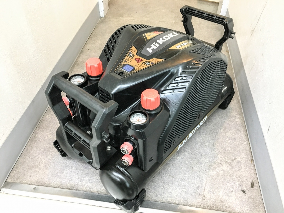 中古品 HiKOKI ハイコーキ 45気圧 12L 高圧エアコンプレッサ EC1445H3(CS) 改 ブラック