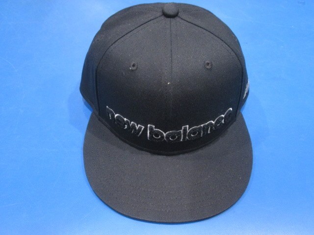GK鈴鹿☆ 新品916 ニューバランス★ツイル フラットブリムキャップ★0124287011★ブラック★平つば★スナップバック★