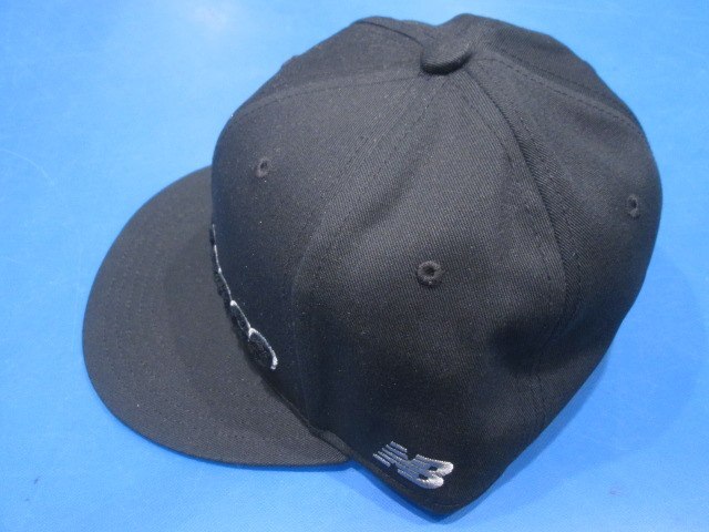 GK鈴鹿☆ 新品916 ニューバランス★ツイル フラットブリムキャップ★0124287011★ブラック★平つば★スナップバック★