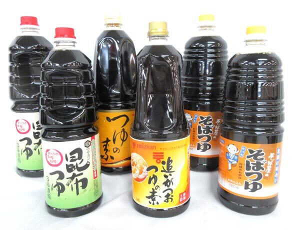 送料300円(税込)■co003■◎そば屋のそばつゆ・昆布つゆ 等 4種 6本【シンオク】