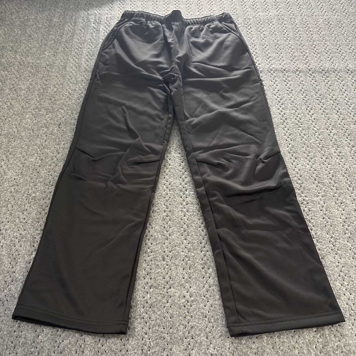 未使用●ジャージ ズボン/長ズボン/長ずぼん/黒/ブラック/スポーツ ウェア/運動着/パンツ/ランニング/ウォーキング/ジム/ずぼん★2417-5_画像1
