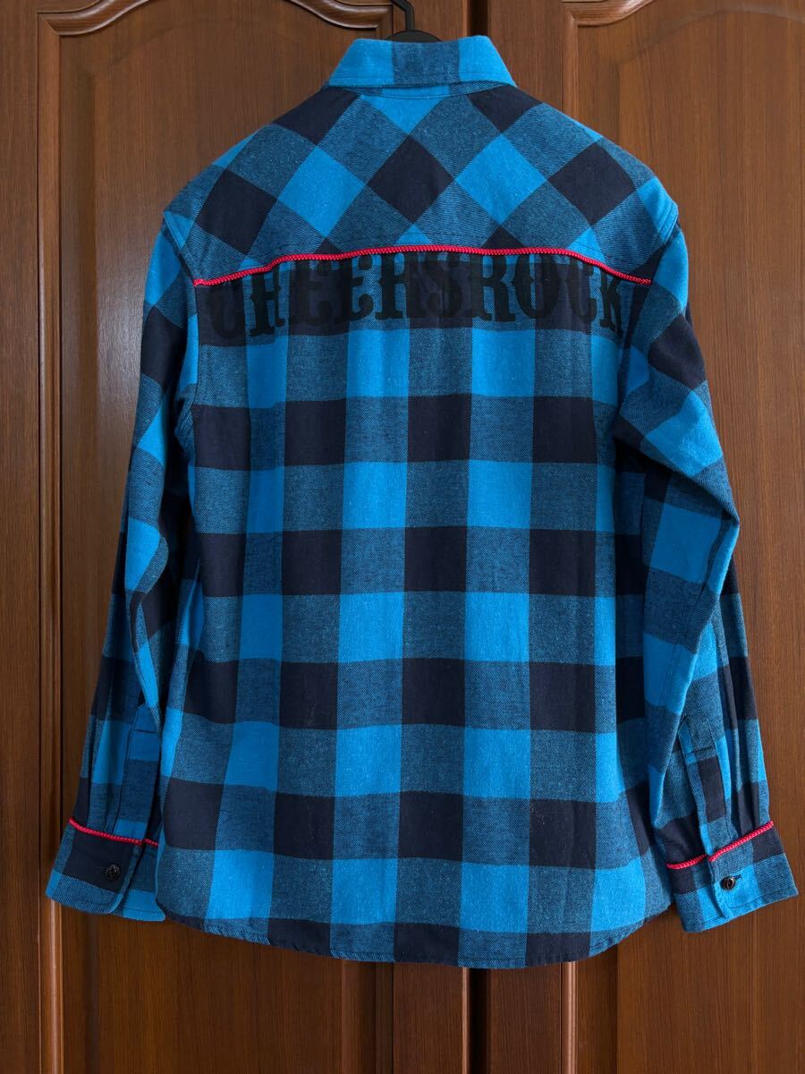 ROLLING CRADLE ローリングクレイドル　チェックシャツ　ブルー　サイズS_画像2