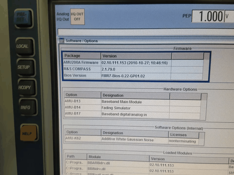 [NBC] R&S AMU200A: ベクトルシグナルジェネレータBaseband Signal Generator and Fading Simulator (0475)