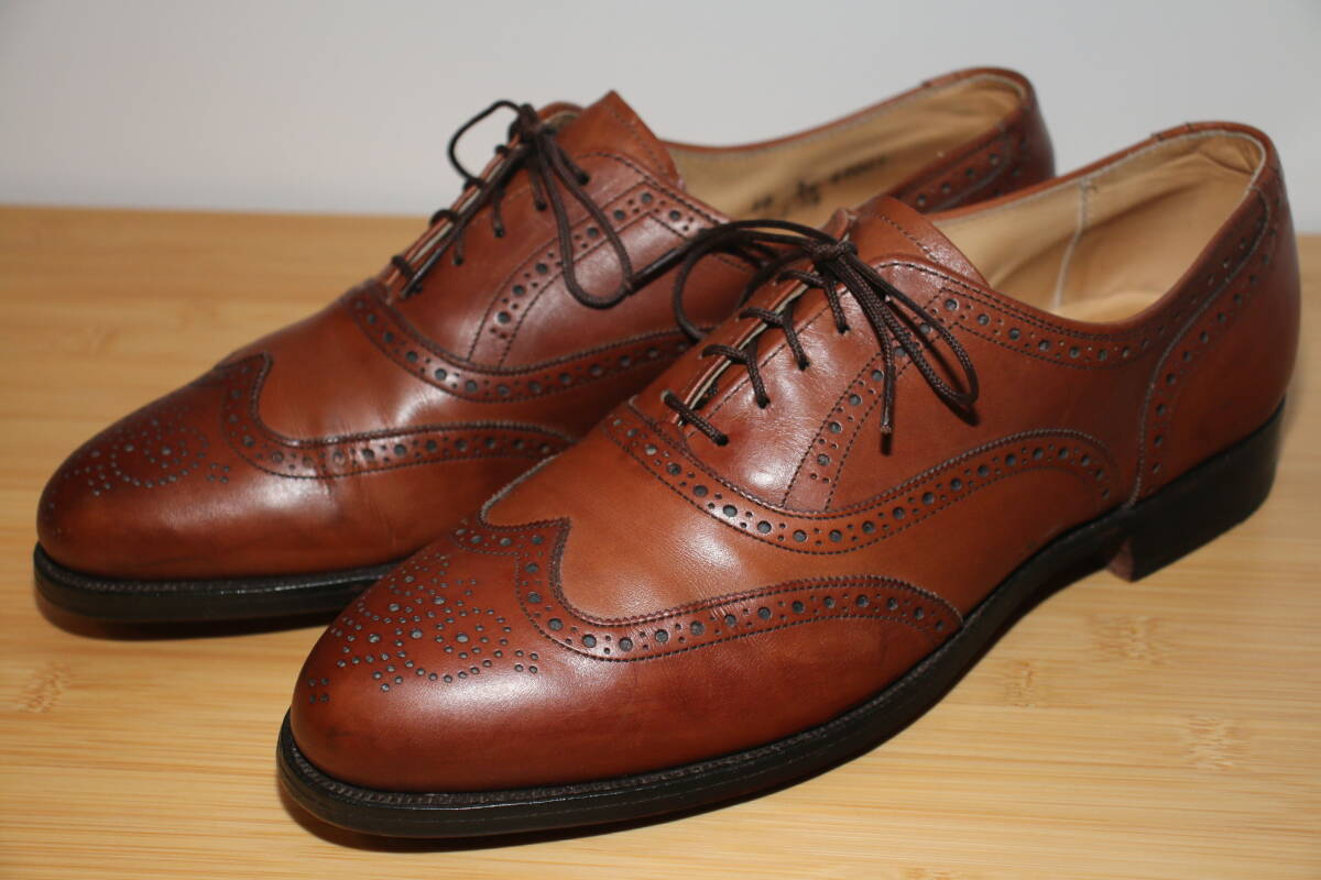 COLE HAAN Cole Haan Wing chip leather shoes *27-28cm*US10B*USA made * leather sole shoes *medali on *USA buy *S2