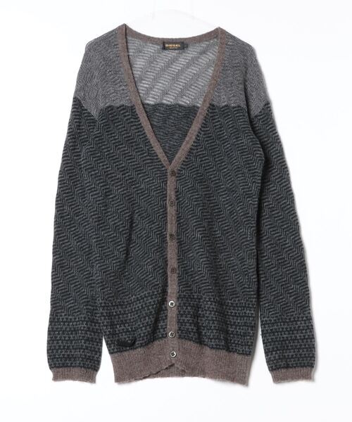 「DIESEL BLACK GOLD」 ニットカーディガン M ブラック メンズ