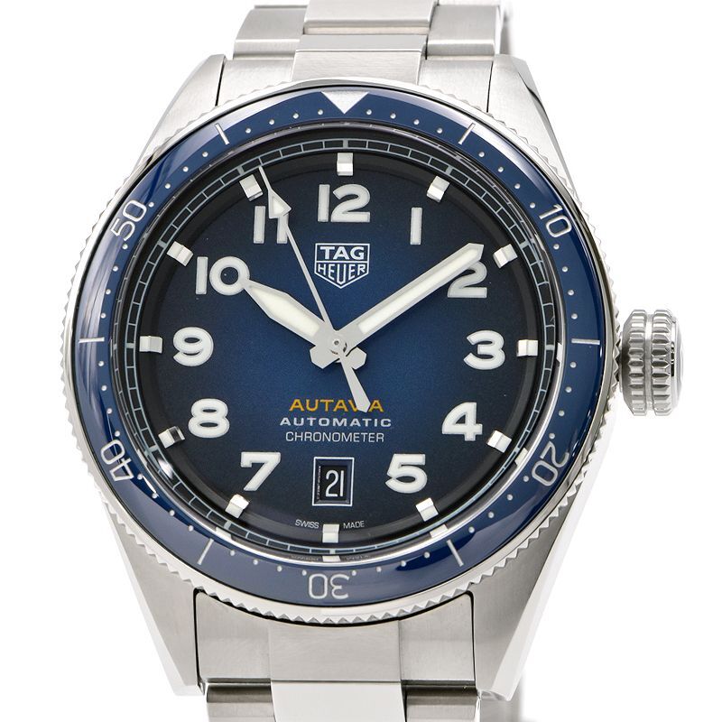 [3 год гарантия ] TAG Heuer мужской o-ta vi aWBE5116.EB0173 WBE5116 коробка гарантия имеется календарь голубой циферблат самозаводящиеся часы наручные часы б/у бесплатная доставка 