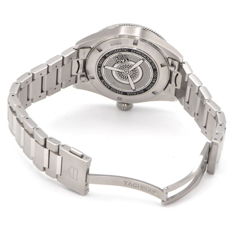 [3 год гарантия ] TAG Heuer мужской o-ta vi aWBE5116.EB0173 WBE5116 коробка гарантия имеется календарь голубой циферблат самозаводящиеся часы наручные часы б/у бесплатная доставка 