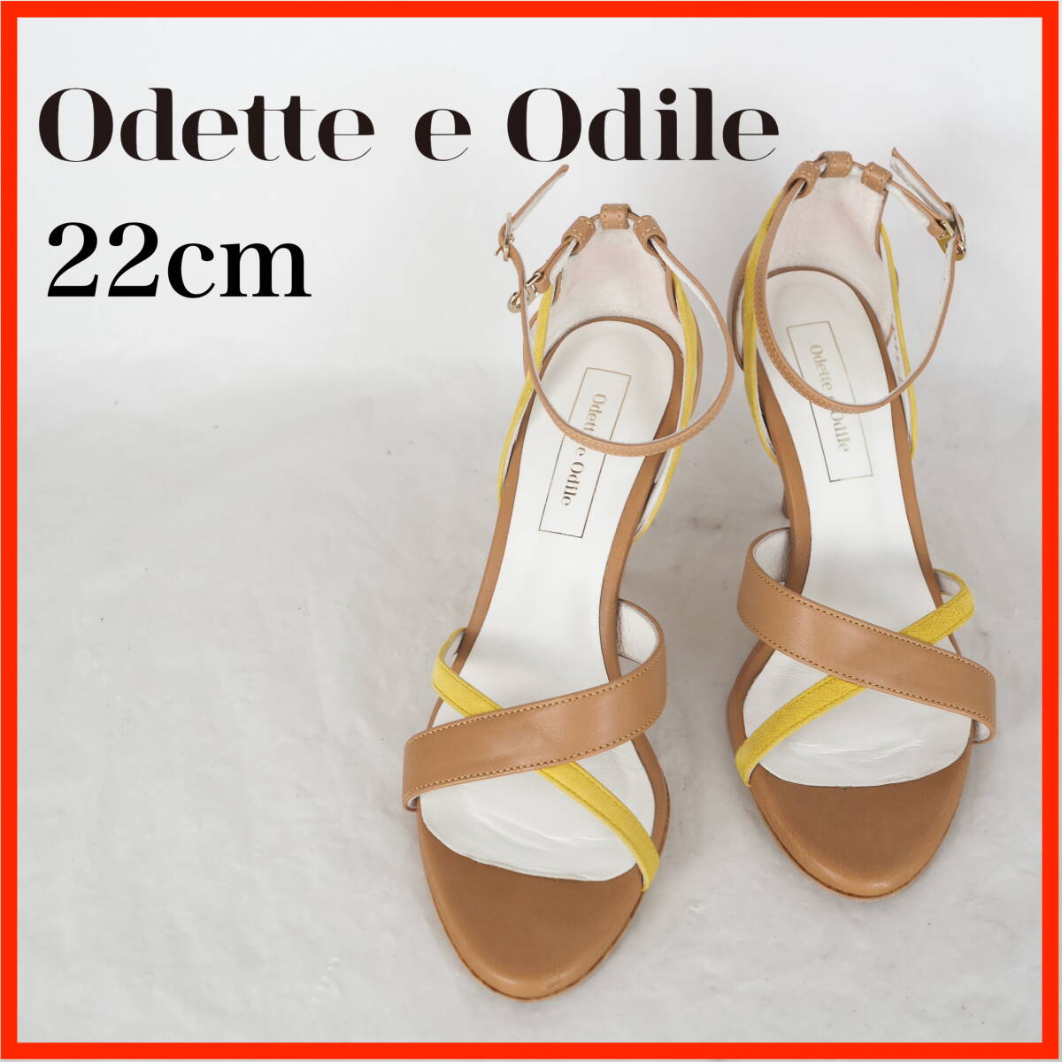 OK0651*Odette e Odile*オデットエオディール*レディースサンダル*22cm*ベージュ