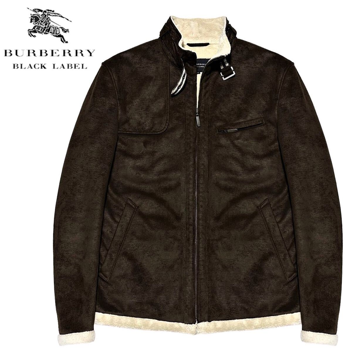  превосходный товар высшее . Burberry Black Label шланг .noba проверка F мутон B-3 байкерская куртка L/3 блузон BURBERRY BLACK LABEL
