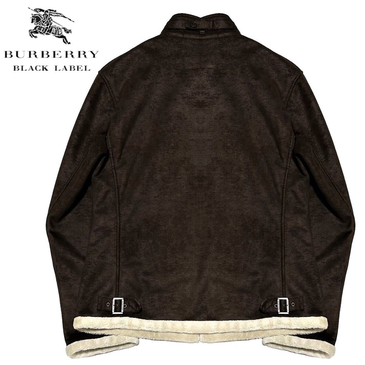  превосходный товар высшее . Burberry Black Label шланг .noba проверка F мутон B-3 байкерская куртка L/3 блузон BURBERRY BLACK LABEL