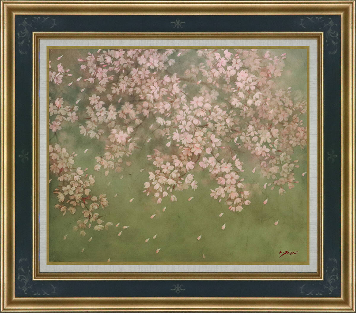 真作保証 藤井勉10号桜 垂涎の最良期リアリズム最高傑作名典 真作保証 藤井勉10号桜 垂涎の最良期リアリズム最高傑作名典