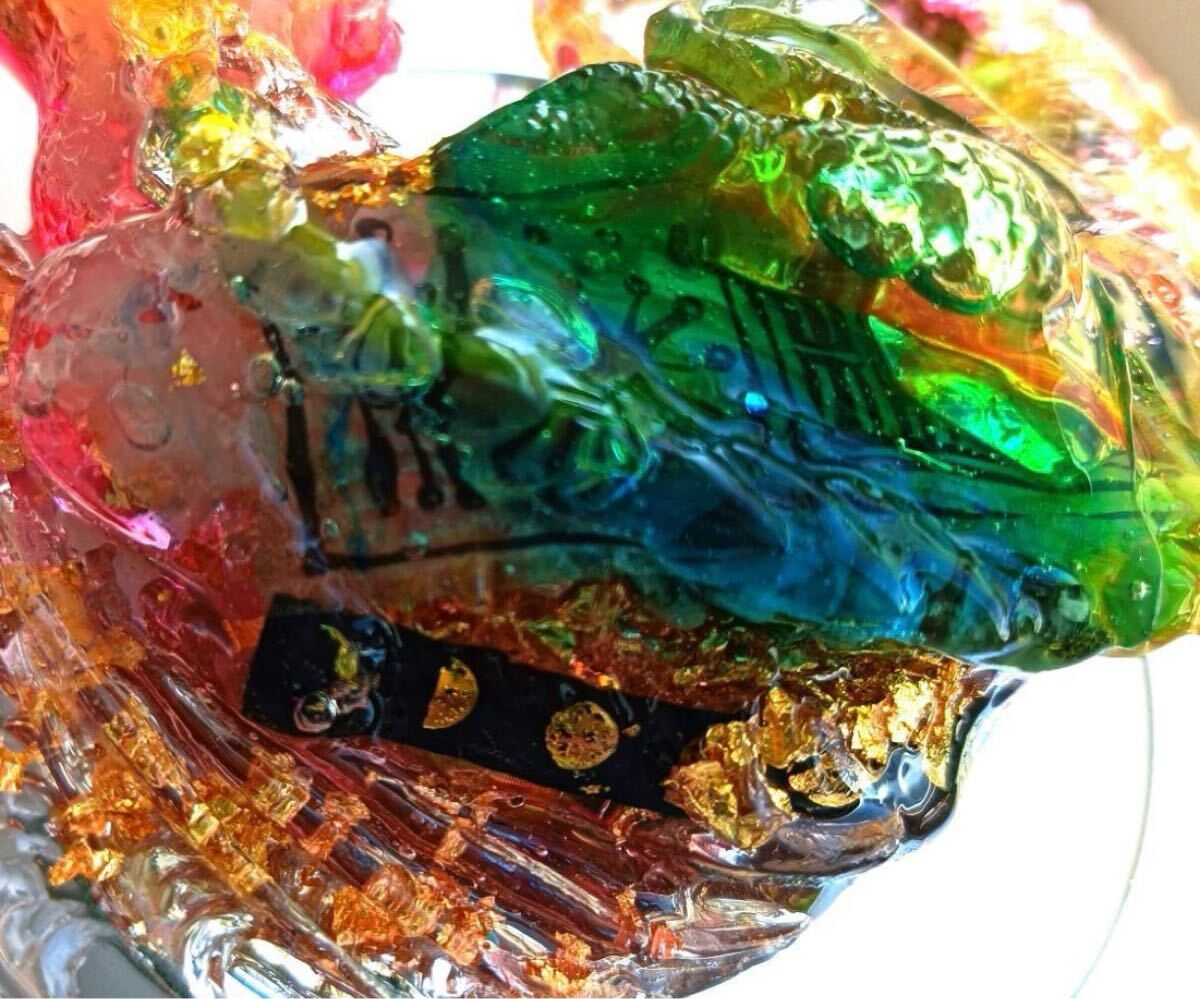 開運絵画龍 龍宿り龍オルゴナイト 虹瑞龍様作品 新品・未使用品