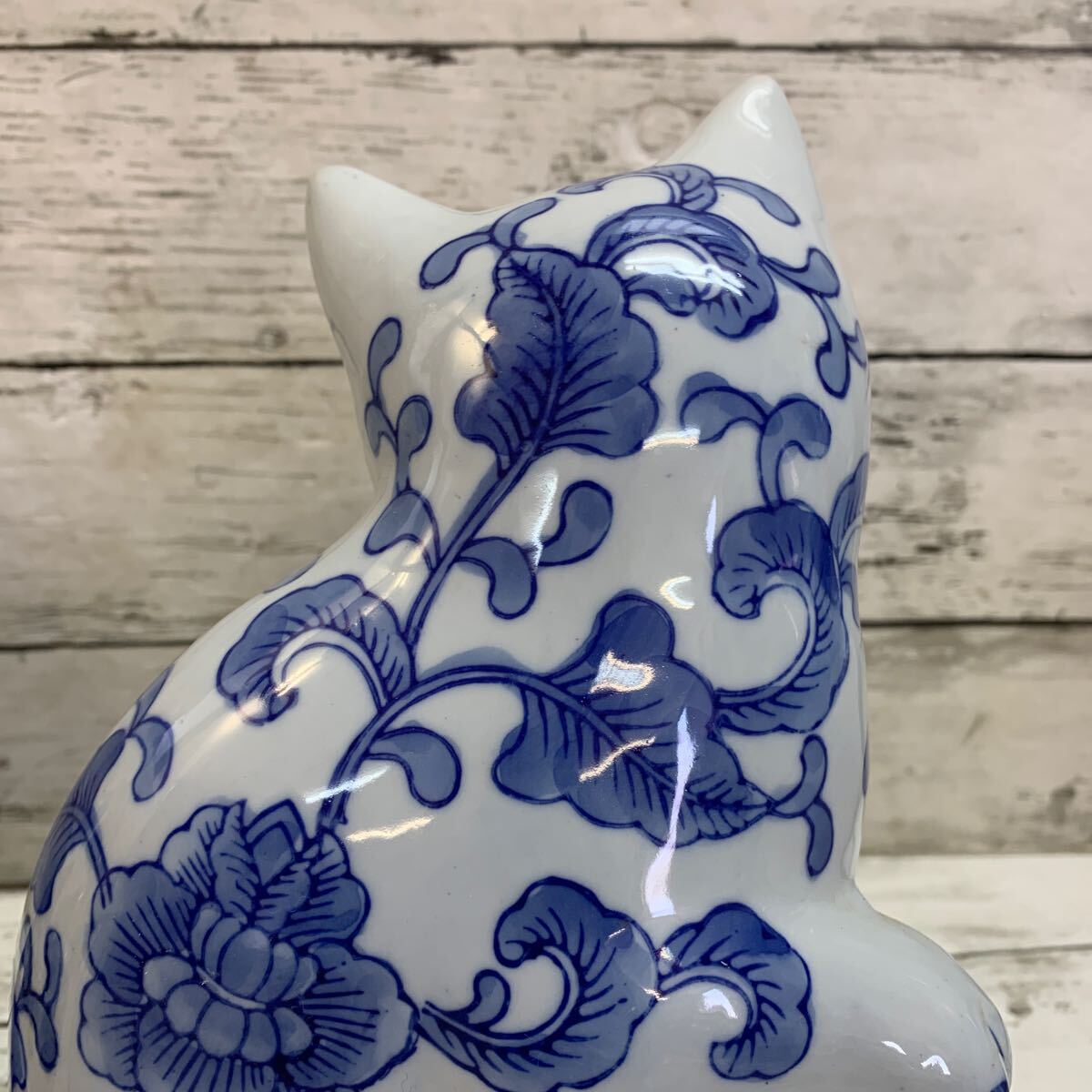 長期保管品】ペア 染付 招き猫 千客万来 開運招福 伊万里焼 染付 長期保管品】ペア 染付 招き猫 千客万来 開運招福 伊万里焼 染付