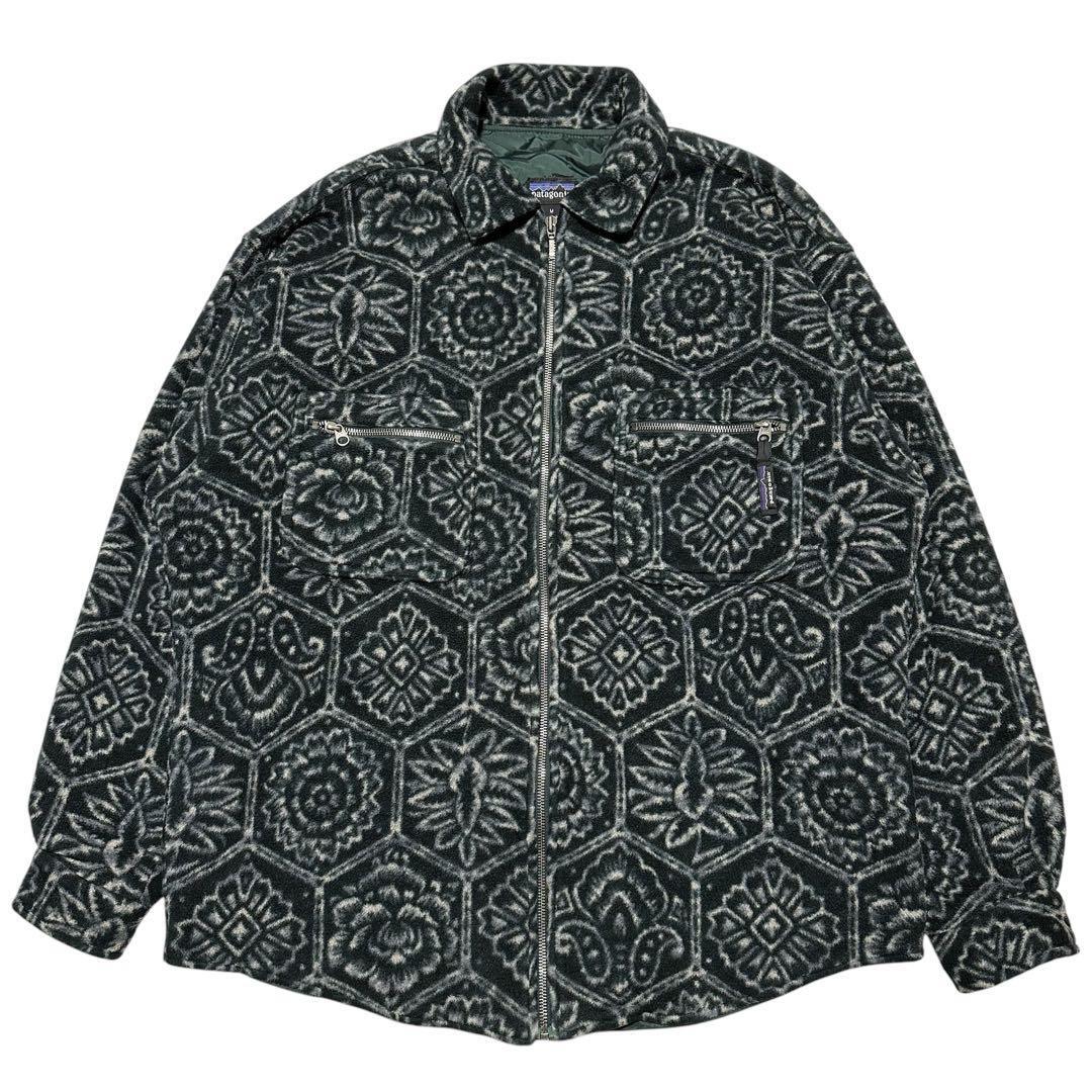 美品 USA製 95年 Patagonia 総柄 シンチラ オーバーシャツ 美品 USA製 95年 Patagonia 総柄 シンチラ オーバーシャツ