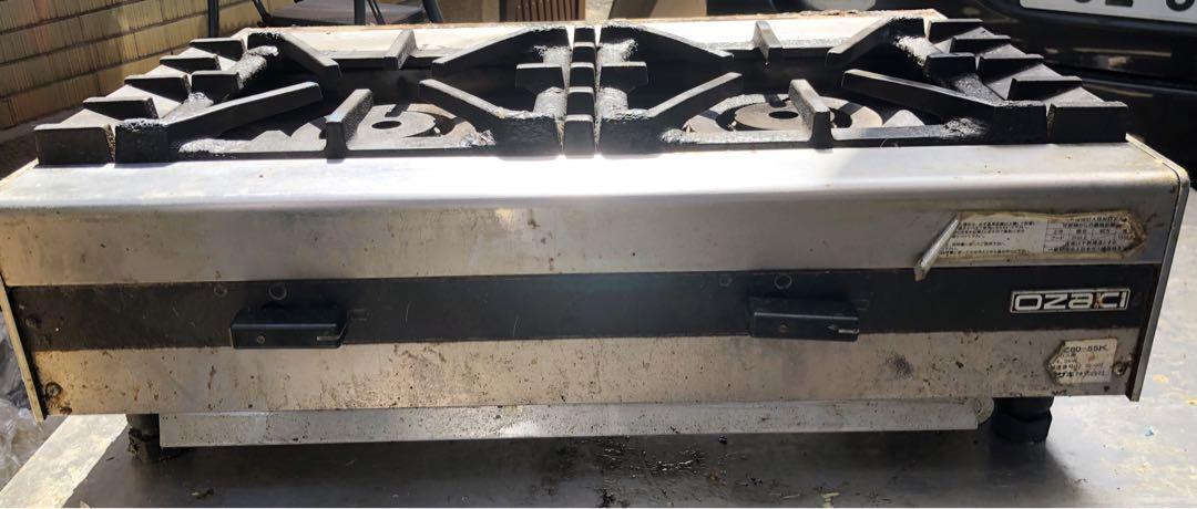 オザキ LPガス　卓上2口 コンロ　OZ80-55K