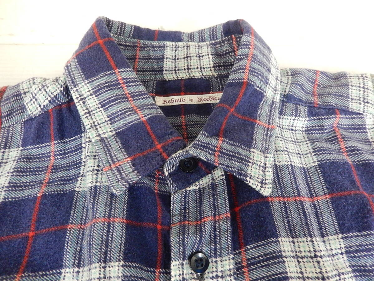 Rebuild by Needles rebuild bai Needles remake check flannel shirt EJ261