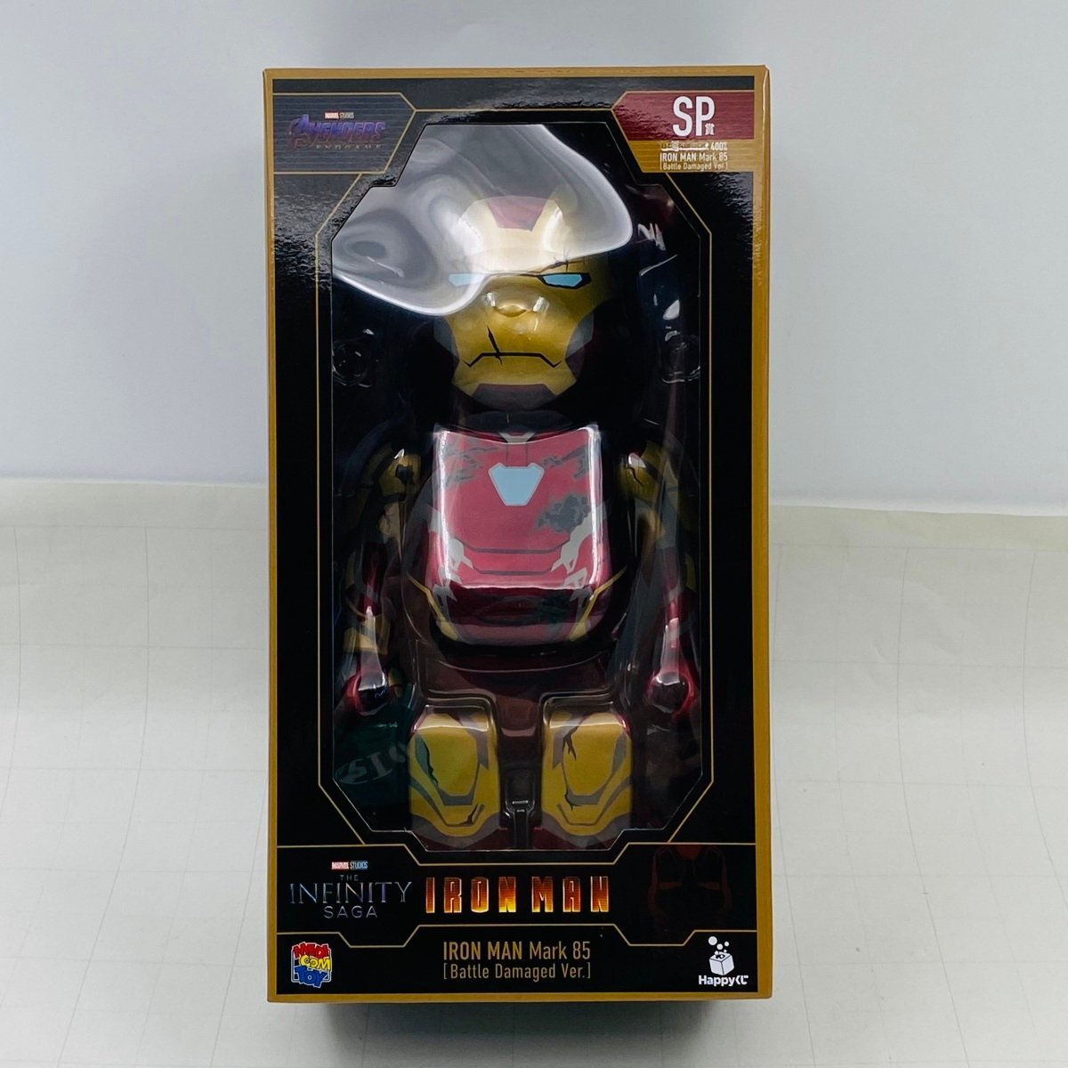 新品未開封 Happyくじ メディコムトイ BE@RBRICK MARVEL Infinity SAGA SP賞 IRON MAN Mark 85 Battle Damaged Ver.