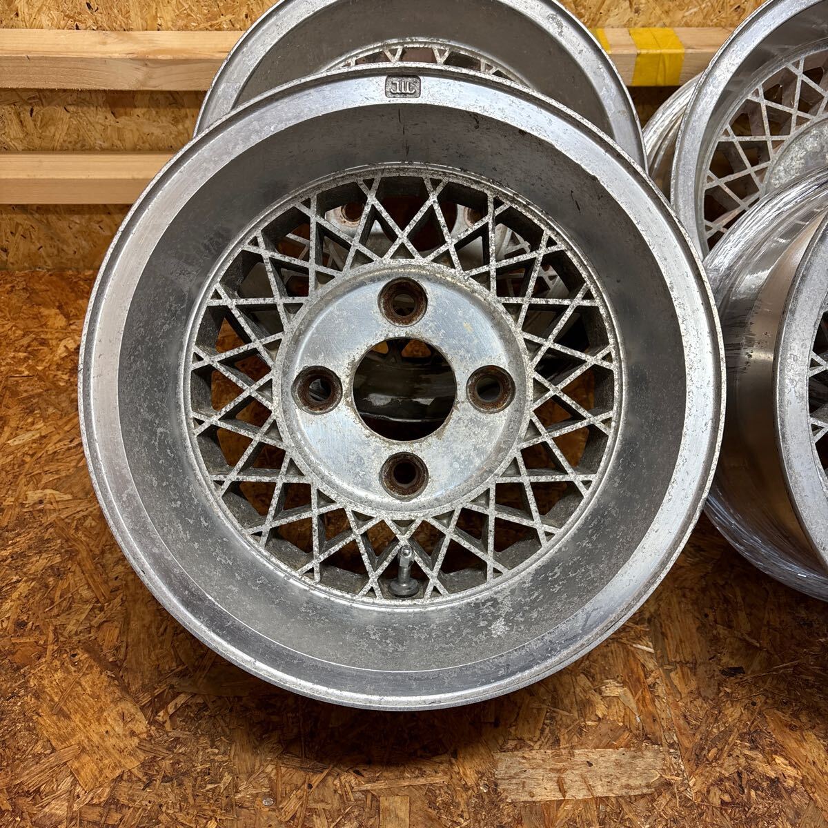 希少☆ENKEI☆メッシュ☆深リム☆13×7J+2.5☆114.3/4穴☆當(dāng)時(shí)物　舊車　スカイライン　ローレル　JDM