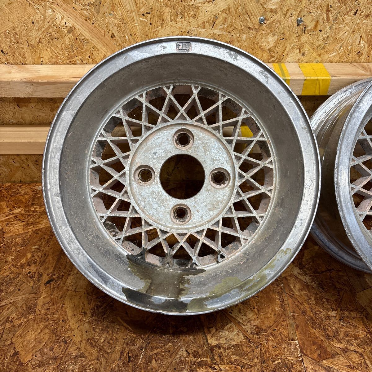 希少☆ENKEI☆メッシュ☆深リム☆13×7J+2.5☆114.3/4穴☆當(dāng)時(shí)物　舊車　スカイライン　ローレル　JDM