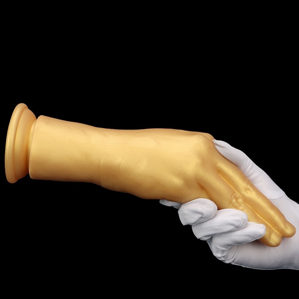  最大サイズ 究極 太さ8cm 約28cm ゴールド フィスト ファック ディルド Lサイズ ヴァギナ アナル 拡張 Lサイズ ディルド 吸盤(pán) 手首 X489