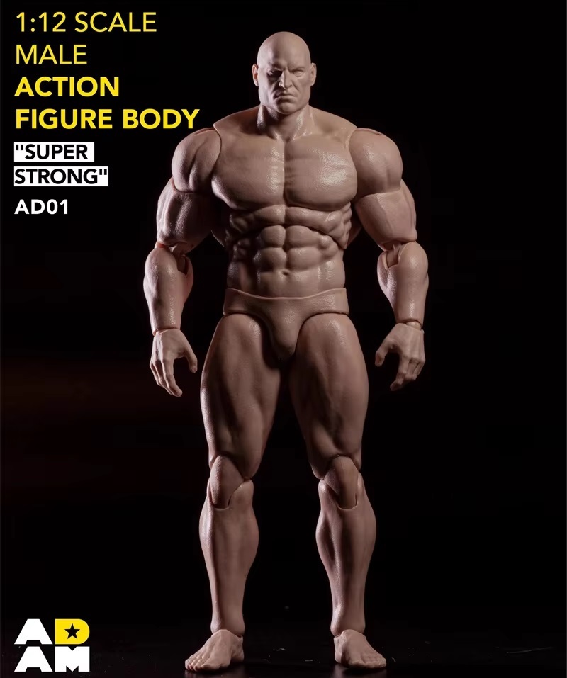 1/12 アクション フィギュア ボディ セット スーパーストロング マッチョ 筋肉 コミック ヒーロー 関節 ボディ 男性兵士 約17cm X184