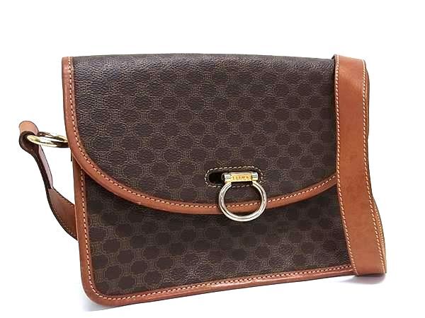 1円 CELINE セリーヌ マカダム柄 PVC×レザー ボストンバッグ 1円 CELINE セリーヌ マカダム柄 PVC×レザー ボストンバッグ