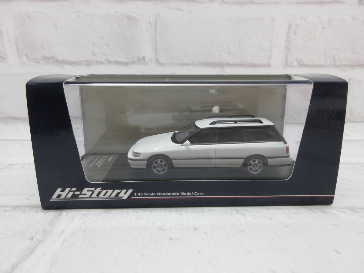 ミニカー　1/43　ハイストーリー　スバル　レガシィ　ツーリングワゴン　GT　1992　フェザーホワイト　モデルカー