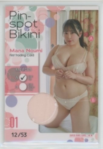 HIT'S/能美真奈　ピンスポビキニカード01　#12/53　(A：乳首付近！薄ピンクブラ) 241205-202