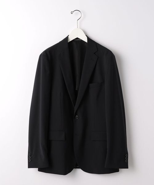 新品ユナイテッドアローズグリーンレーベル スリム 2B スーツジャケット —ウォッシャブル?ストレッチ?防シワ—MENSブラックＬ