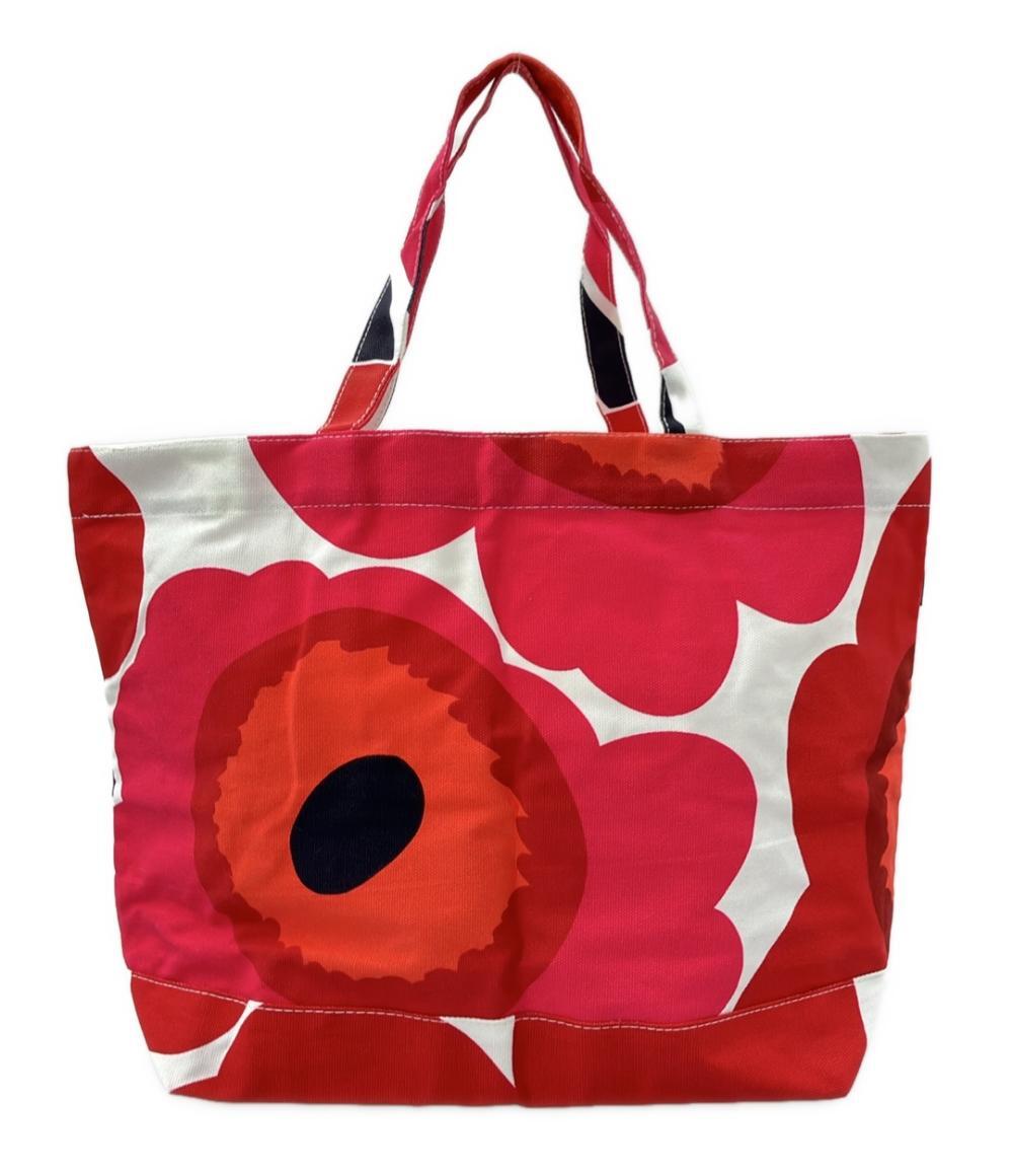 美品 マリメッコ 花柄キャンバストートバッグ レディース marimekko