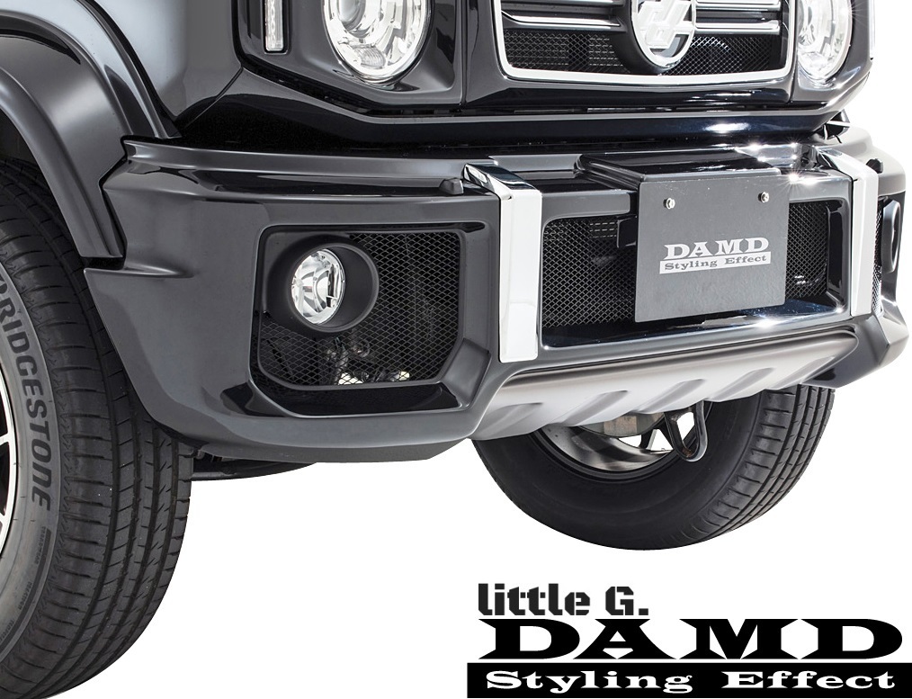【M's】スズキ ジムニーシエラ JB74 (2018.7-) DAMD little G. フロントバンパー for SIERRA FRP製 ダムド エアロ リトルG 74ジムニー_画像3