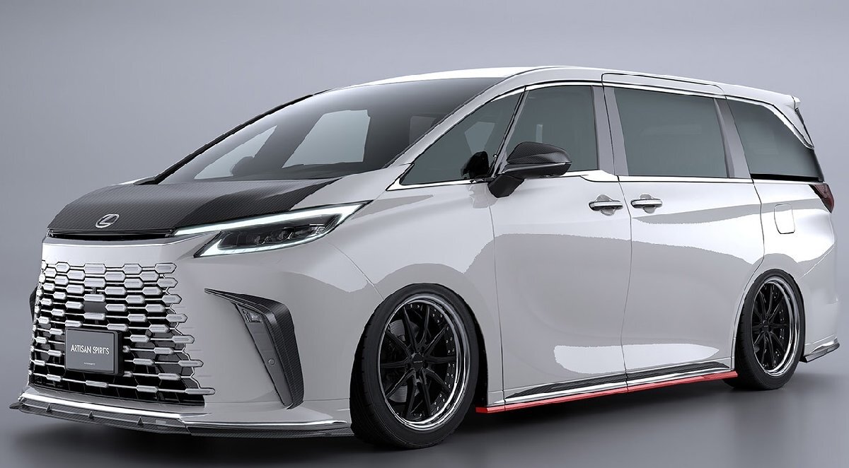 【M's】レクサス LM500h EXECUTIVE VERSION L 前期 (2023.12-) ARTISAN SPIRITS サイドアンダースポイラー 左右 6P カーボン エアロ パーツ
