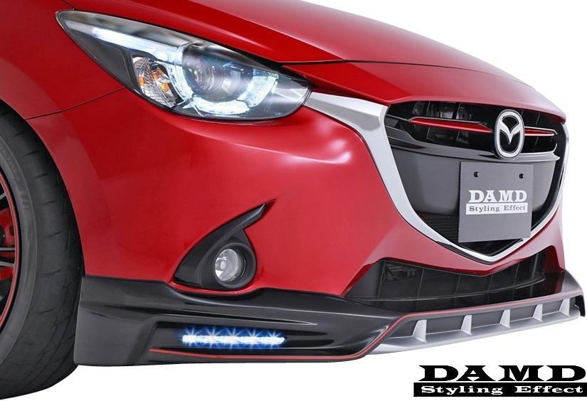 【M's】MAZDA DEMIO DJ3/DJ5/DJL (2014.9-) DAMD フロントスポイラー／／FRP ダムド エアロ リップスポイラー マツダ デミオ