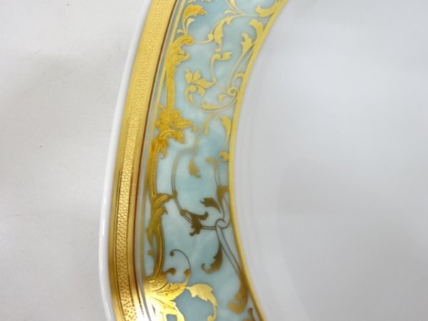 未使用 ノリタケ ジョージアンターコイズ27cmプレート2枚 お祝い 未使用 ノリタケ ジョージアンターコイズ27cmプレート2枚 お祝い