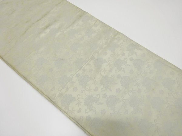 ys7217028; 宗sou 松竹梅に牡丹・菊模様織り出し丸帯（材料）【アンティーク】【着】
