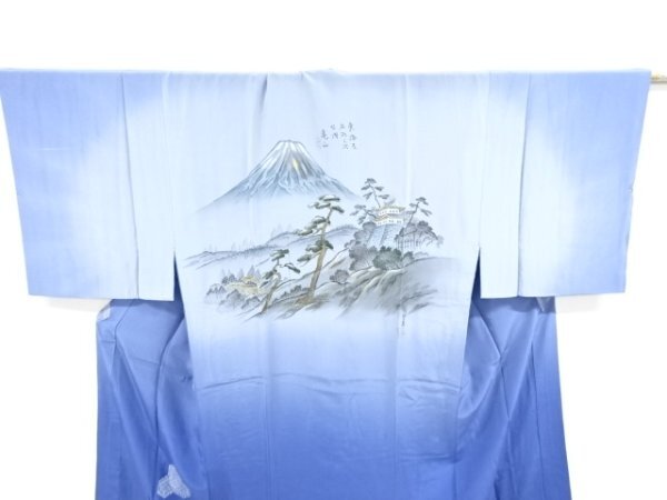 ys7236077; 宗sou 東海道五十三次模様男物長襦袢【アンティーク】【著】