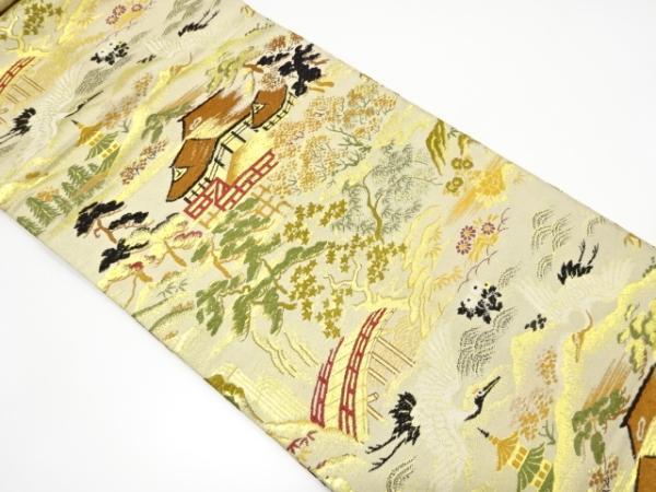 ys7246017; 宗sou 清水寺風景模様織り出し丸帯（着用可）【アンティーク】【着】