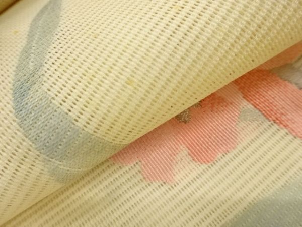 ys7254082;.sou. цветок узор тканый .. летний Nagoya obi земля ткань [ античный ][ надеты ]