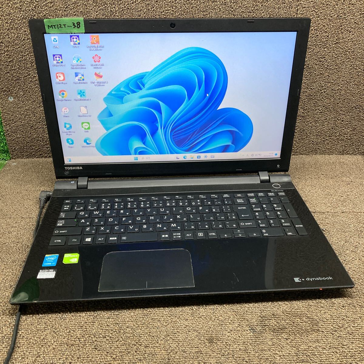 MY12T-38 激安 OS Windows11Pro試作 ノートPC TOSHIBA dynabook AB65/RB Core i7 5500U メモリ4GB HDD320GB カメラ 現状品