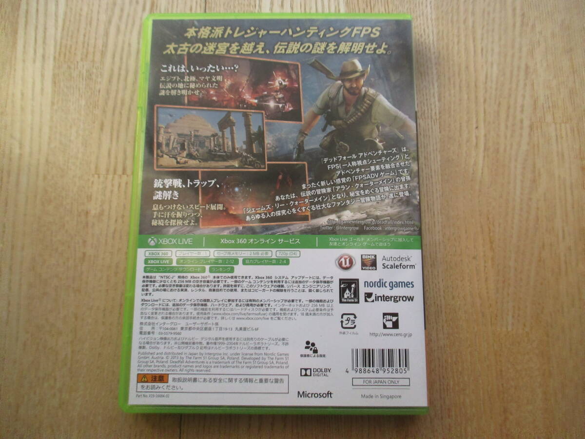 【Xbox360】Deadfall Adventures 　デッドフォール アドベンチャーズ　　