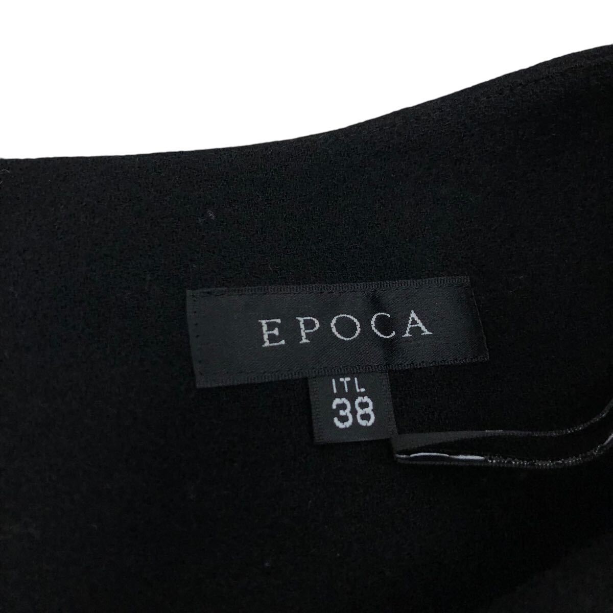 Nm255-19 美品 EPOCA エポカ 変形 バルーン デザイン スカート フェザー 生地 ブラック 黒 レディース 38 日本制