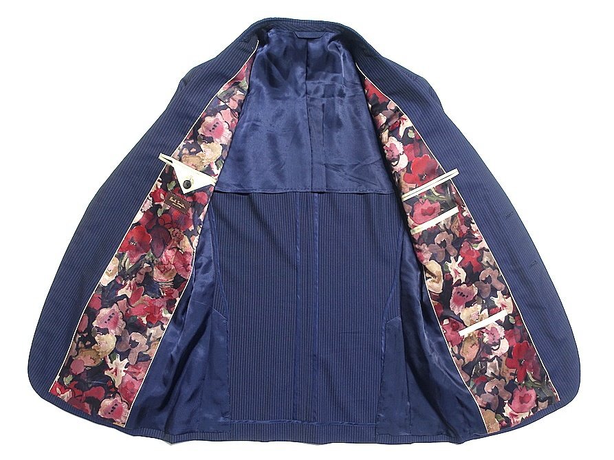 【新品】PAUL SMITH マルチカラー ストライプ 花柄 総柄 シルク 17SS 超美品 Paul Smith COLLECTION ポールスミス フローラル柄