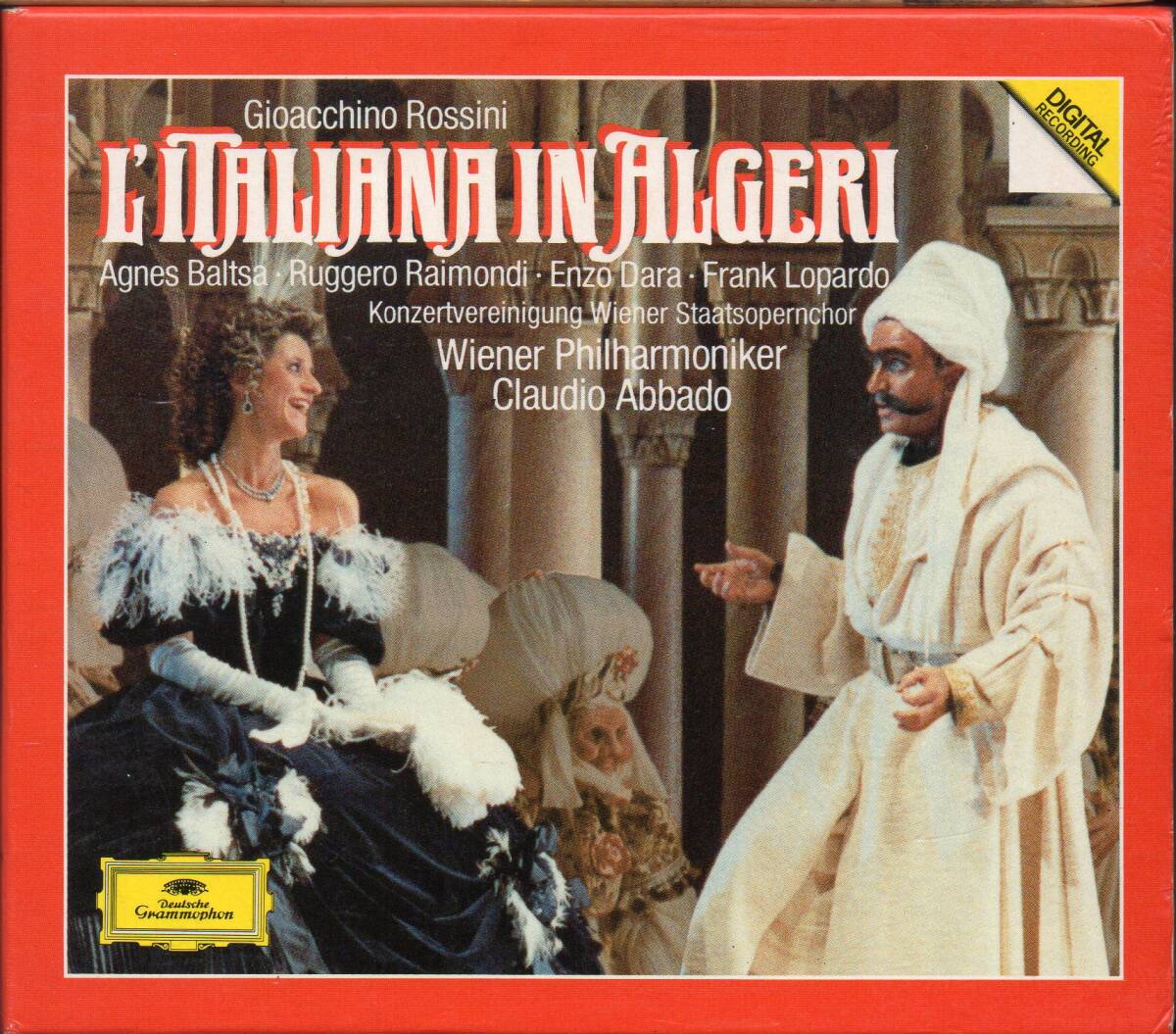 ロッシーニ：アルジェのイタリア女　アバド＝WP； バルツァ(MS) 他 （DG＊427331・2CD）