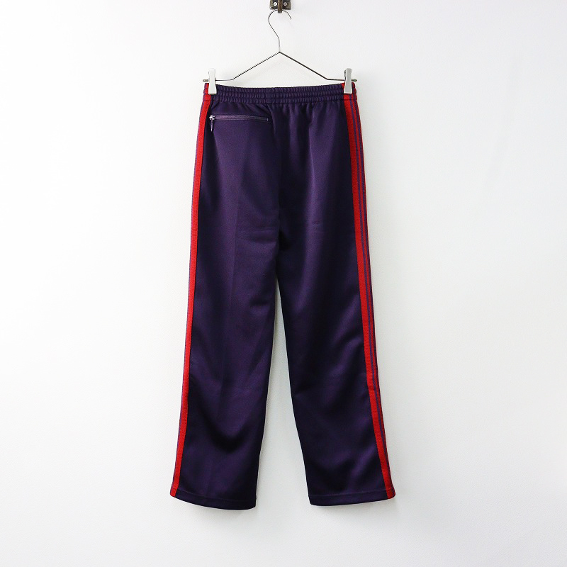 美品 ニードルス NEEDLES LQ229 Poly Smooth Track Pant トラックパンツ 2/パープル ストレート ライン ゴム ネペンテス【2400014161731】