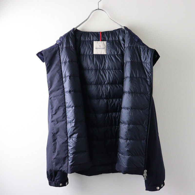 JPタグ 2021年 モンクレール MONCLER COLONSAY 白ワッペン ロゴ刺繍 フードダウンジャケット T3//ネイビー アウター【2400014207644】_画像5
