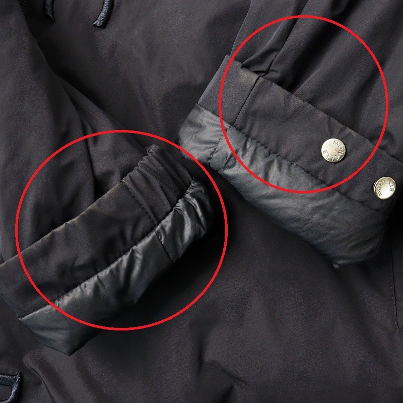 JPタグ 2021年 モンクレール MONCLER COLONSAY 白ワッペン ロゴ刺繍 フードダウンジャケット T3//ネイビー アウター【2400014207644】_画像9