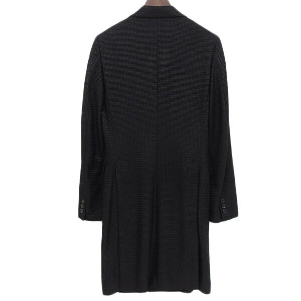 ◆美品◆ コムデギャルソンオムプリュス COMME des GARCONS HOMME PLUS 編み込みロングジャケット メンズ ブラック sizeXS 2014AW [Y03313]